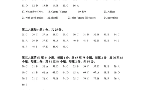 2013年高考英语试卷（上海）（秋考）（解析卷）_英语历年高考真题_新&middot;PDF版2008-2025&middot;高考英语真题_英语（按省份分类）2008-2025_2008-2023&middot;（上海）英语高考真题