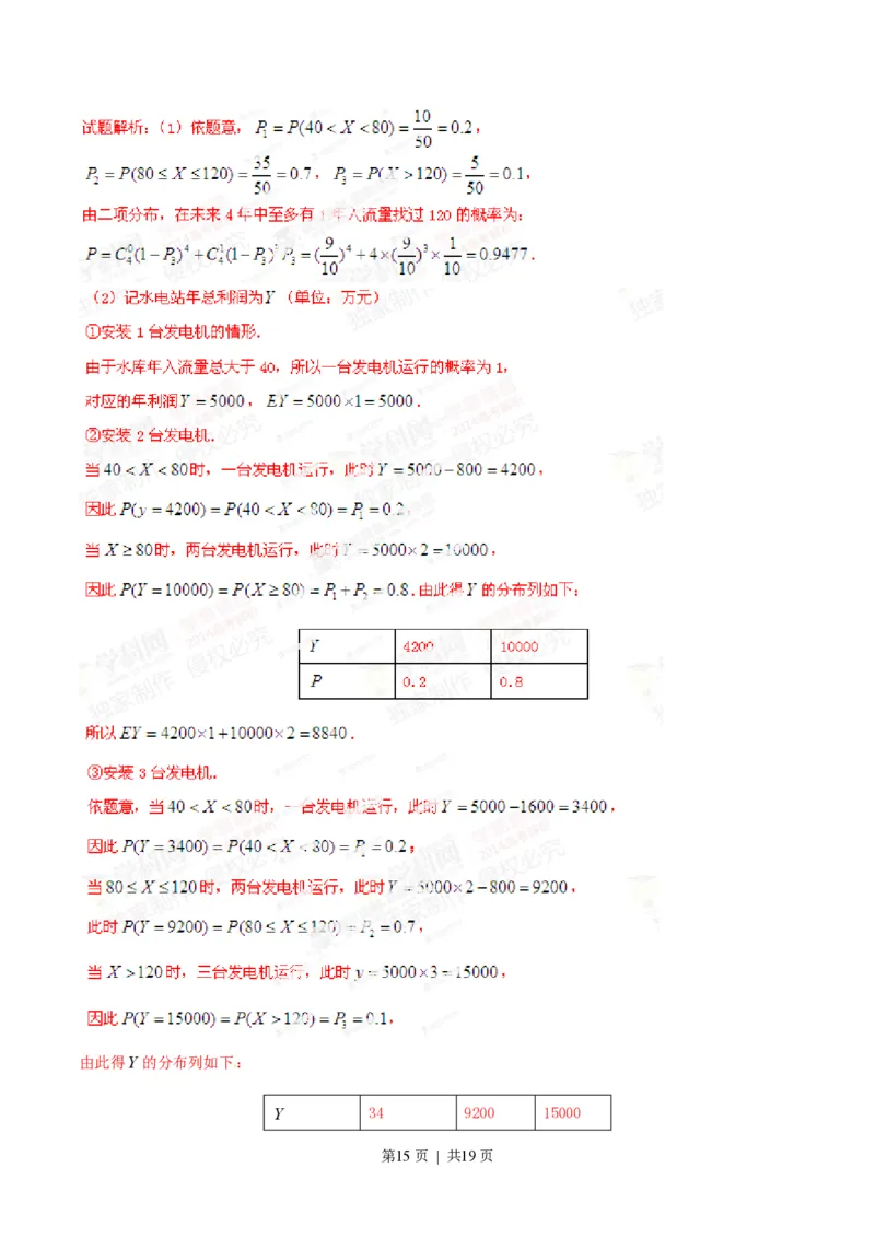 2014年高考数学试卷（理）（湖北）（解析卷）_历年高考真题合集_数学历年高考真题_新&middot;PDF版2008-2025&middot;高考数学真题_数学（按省份分类）2008-2025_2012-2025&middot;（湖北）数学高考真题