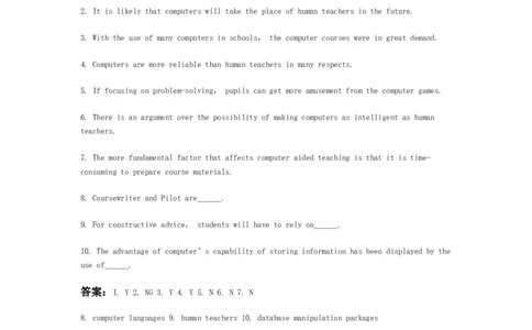英语专项深度练习&mdash;&mdash;阅读理解(七)_三桶油_中国石油_中石油笔试_笔试。！_7-专业测试部分（仅需看自己专业即可）_3.7英语_3.英语阅读理解