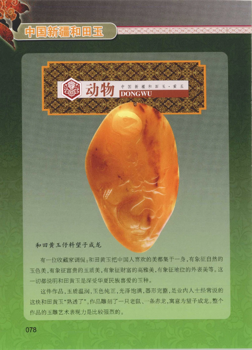 中国新疆和田玉黄玉__X018-玉石珠宝鉴定教程最新合集_7、和田玉鉴定专题全套课程_和田玉电子书