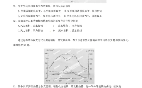 2014年高考地理试卷（安徽）（空白卷）_地理历年高考真题_新&middot;PDF版2008-2025&middot;高考地理真题_地理（按试卷类型分类）2008-2025_自主命题卷&middot;地理（2008-2025）