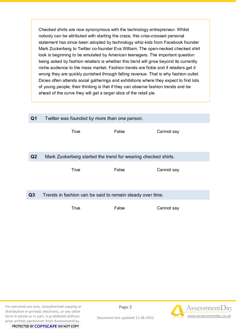 VerbalReasoningTest1-Questions_2025春招题库汇总_八大题库-1_04八大汇总_信永中和_专业题综合知识-参考_英文题_VerbalReasoningTests