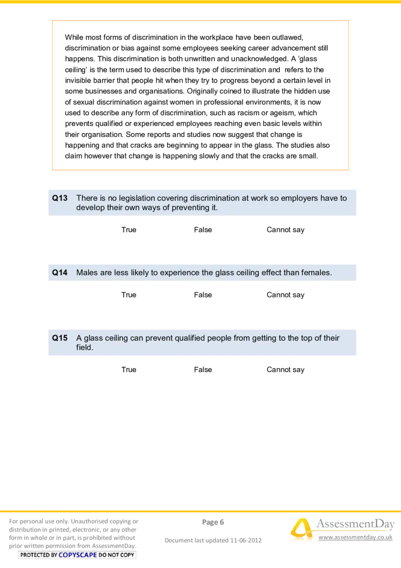 VerbalReasoningTest1-Questions_2025春招题库汇总_八大题库-1_04八大汇总_信永中和_专业题综合知识-参考_英文题_VerbalReasoningTests