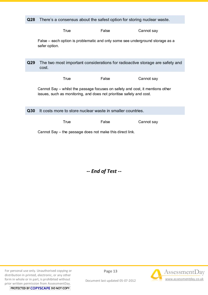VerbalReasoningTest5-Solutions_2025春招题库汇总_八大题库-1_04八大汇总_信永中和_专业题综合知识-参考_英文题_VerbalReasoningTests