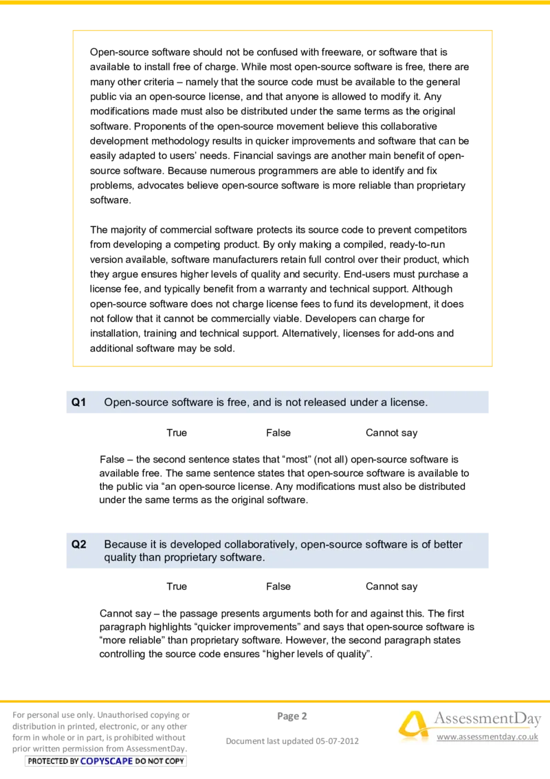 VerbalReasoningTest5-Solutions_2025春招题库汇总_八大题库-1_04八大汇总_信永中和_专业题综合知识-参考_英文题_VerbalReasoningTests