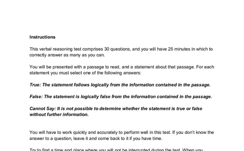 VerbalReasoningTest5-Solutions_2025春招题库汇总_八大题库-1_04八大汇总_信永中和_专业题综合知识-参考_英文题_VerbalReasoningTests