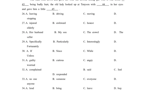 2014年高考英语试卷（陕西）（空白卷）_英语历年高考真题_新&middot;Word版2008-2025&middot;高考英语真题_英语（按试卷类型分类）2008-2025_自主命题卷&middot;英语（2008-2025）_陕西自主命题&middot;英语（2008-2015）