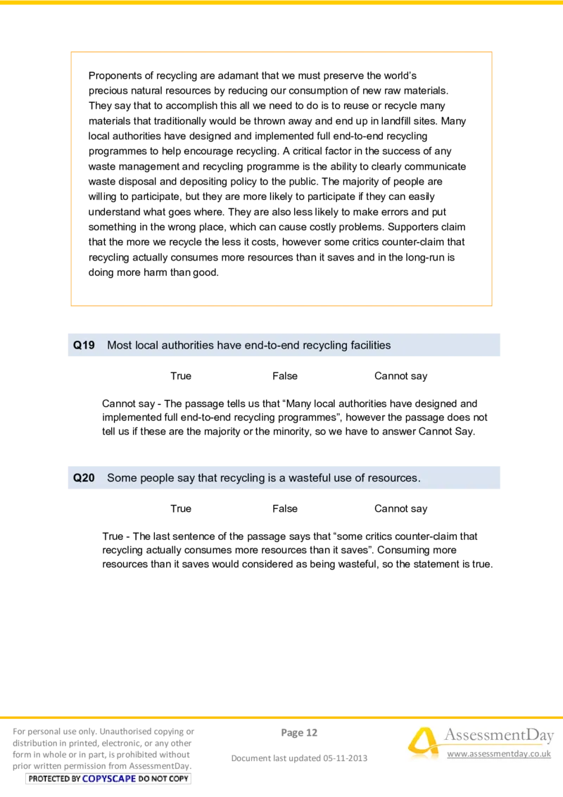VerbalReasoningTest1-Solutions_2025春招题库汇总_八大题库-1_04八大汇总_信永中和_专业题综合知识-参考_英文题_VerbalReasoningTests
