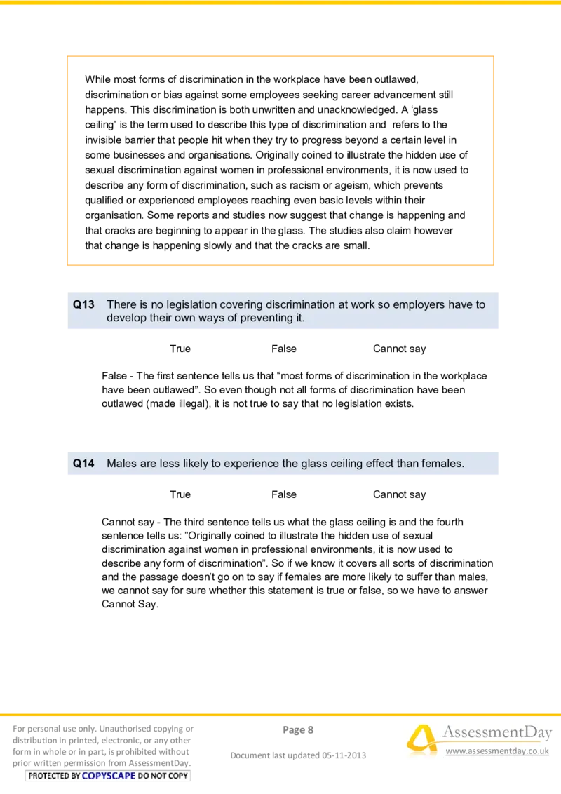 VerbalReasoningTest1-Solutions_2025春招题库汇总_八大题库-1_04八大汇总_信永中和_专业题综合知识-参考_英文题_VerbalReasoningTests