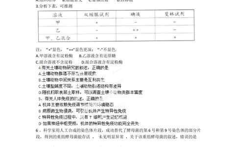 2012年高考生物试卷（广东）（空白卷）_生物历年高考真题_新&middot;Word版2008-2025&middot;高考生物真题_生物（按省份分类）2008-2025_2008-2025&middot;（广东）生物高考真题