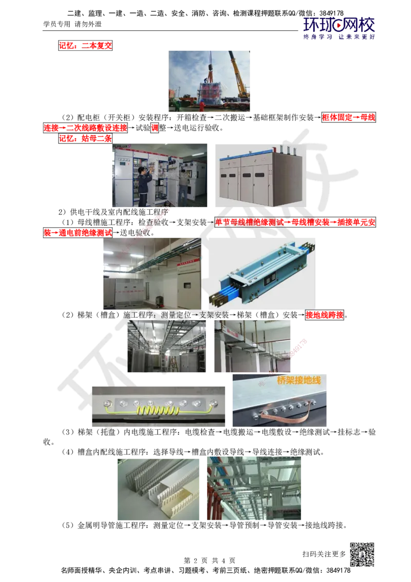 15.第15讲-32建筑电气的分部分项工程及施工程序_2026年一级建造师_2026年一建机电_2025年一建机电SVIP_02-基础精讲✿高端面授✿深度强化_26-机电《考点精讲班》苏婷、赵金凤HQ