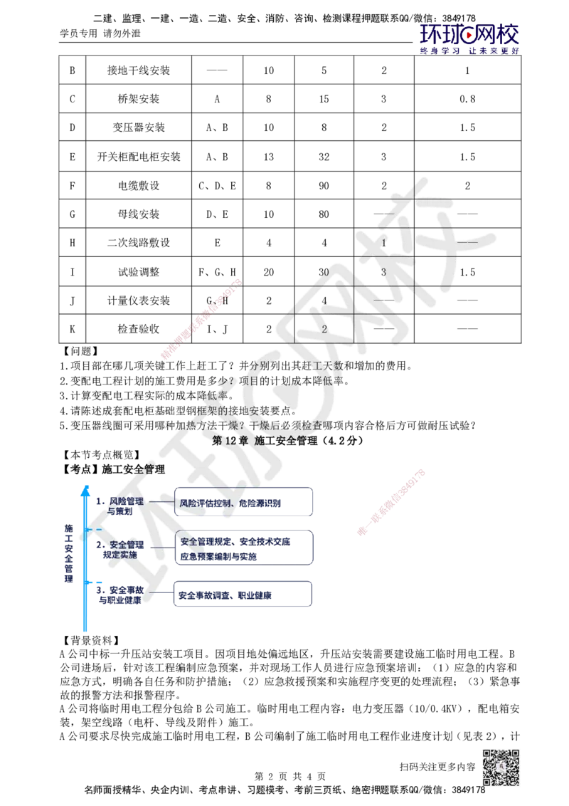 11.2025一建机电精题必练-第11讲-第11-12章施工成本及安全管理_2026年一级建造师_2026年一建机电_2025年一建机电SVIP_03-习题精析✿实战特训✿模考通关