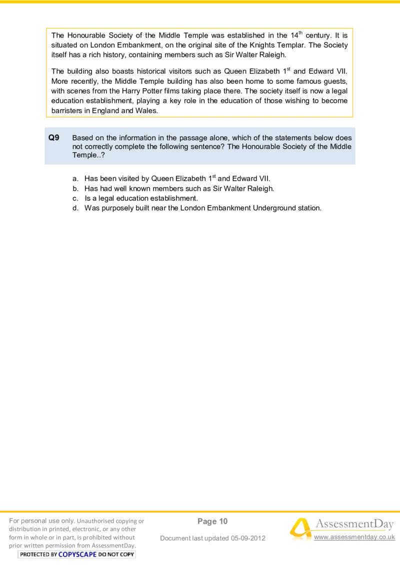VerbalComprehensionTest3-Questions_2025春招题库汇总_八大题库-1_04八大汇总_信永中和_专业题综合知识-参考_英文题_VerbalReasoningTests
