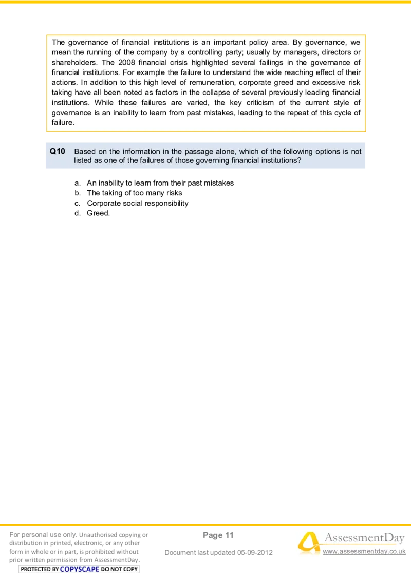 VerbalComprehensionTest3-Questions_2025春招题库汇总_八大题库-1_04八大汇总_信永中和_专业题综合知识-参考_英文题_VerbalReasoningTests