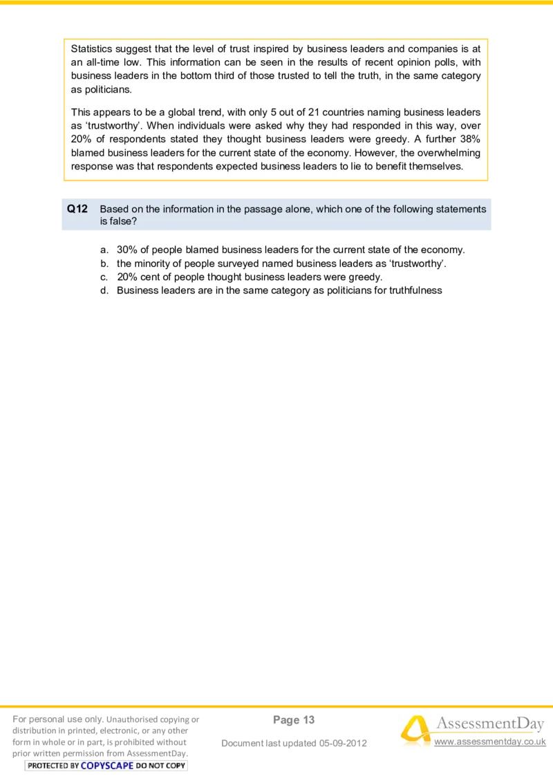 VerbalComprehensionTest3-Questions_2025春招题库汇总_八大题库-1_04八大汇总_信永中和_专业题综合知识-参考_英文题_VerbalReasoningTests