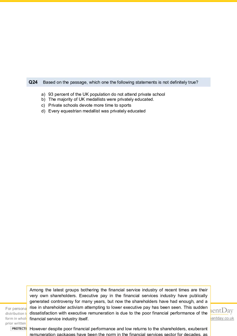 VerbalComprehensionTest3-Questions_2025春招题库汇总_八大题库-1_04八大汇总_信永中和_专业题综合知识-参考_英文题_VerbalReasoningTests