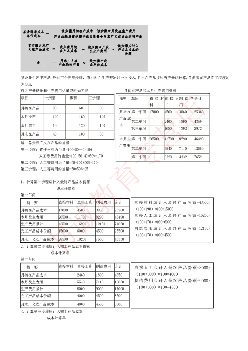 会计专项讲义--成本会计知识点讲义整理_2025春招题库汇总_十大行测题库_2023年十大热门题库更新中_09、易考汇总_银行笔试包含专业题_专项讲义