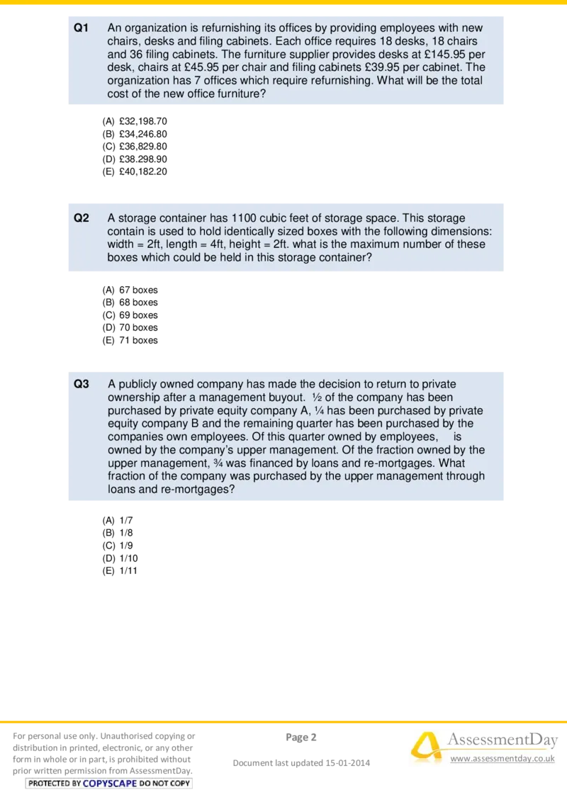 NumericalReasoningTest18-Questions_2025春招题库汇总_八大题库-1_04八大汇总_信永中和_专业题综合知识-参考_英文题_NumericalReasoningTests