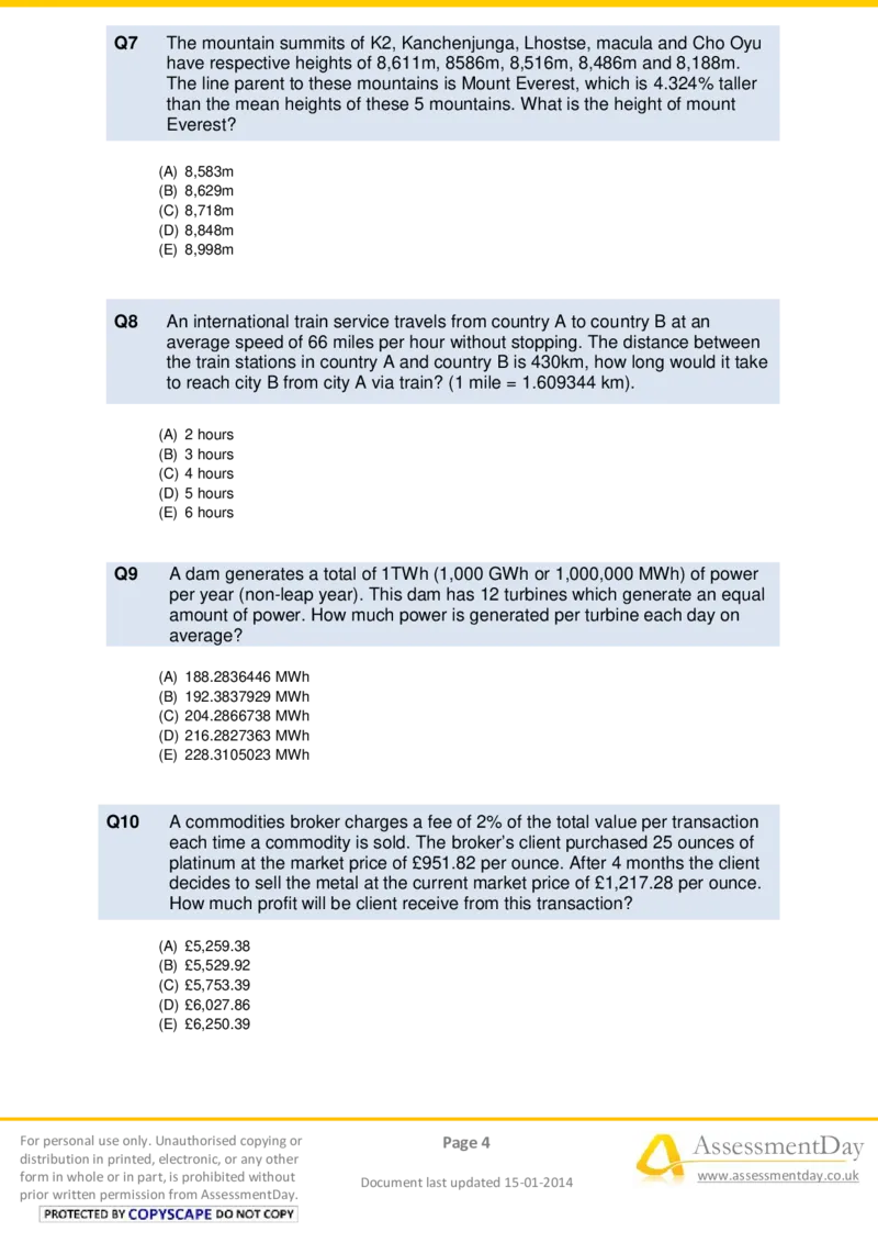 NumericalReasoningTest18-Questions_2025春招题库汇总_八大题库-1_04八大汇总_信永中和_专业题综合知识-参考_英文题_NumericalReasoningTests