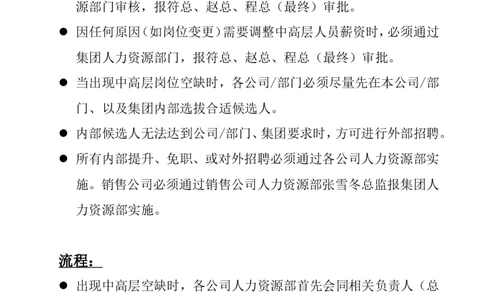 制度流程哈啤集团-中高层岗位招聘、岗位薪资变更管理政策流程-6页_2025春招题库汇总_银行题库-1_银行全套上岸资料_500套面试话术_05面试话术实例_05制度流程