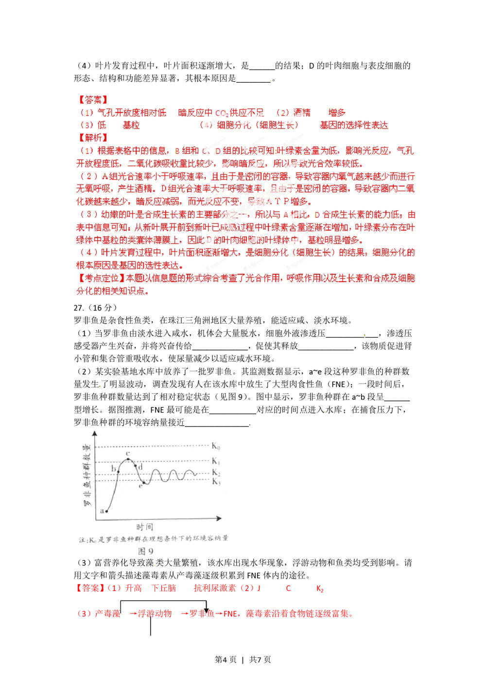 2012年高考生物试卷（广东）（解析卷）_生物历年高考真题_新&middot;PDF版2008-2025&middot;高考生物真题_生物（按试卷类型分类）2008-2025_自主命题卷&middot;生物（2008-2025）