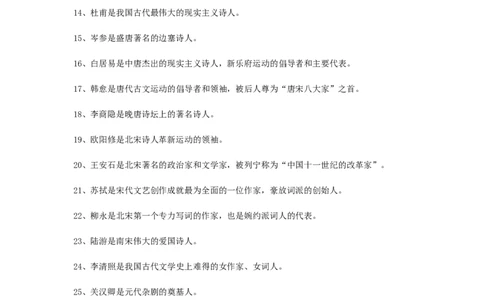 中国古代文学史常识部分_三桶油_中国石油_中石油笔试_笔试。！_7-专业测试部分（仅需看自己专业即可）_3.12汉语言文学_中国古代文学史