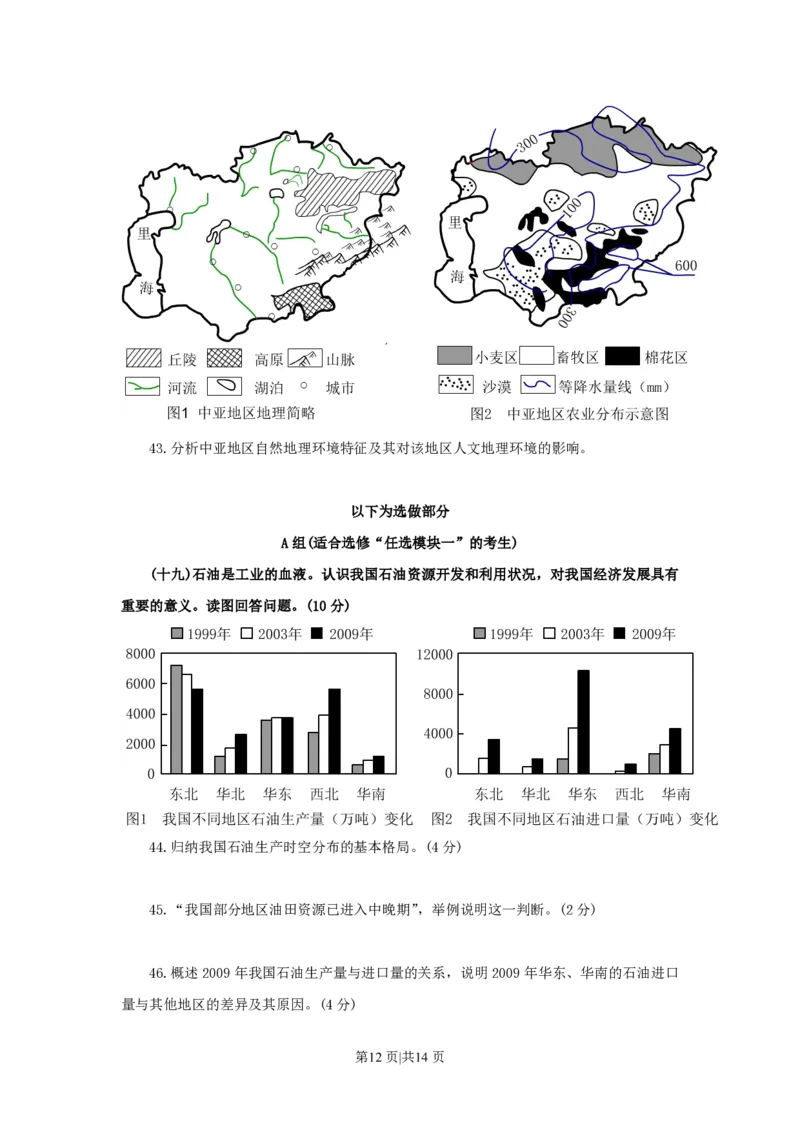 2015年高考地理试题（上海）（空白卷）_地理历年高考真题_新&middot;PDF版2008-2025&middot;高考地理真题_地理（按年份分类）2008-2025_2015&middot;地理高考真题