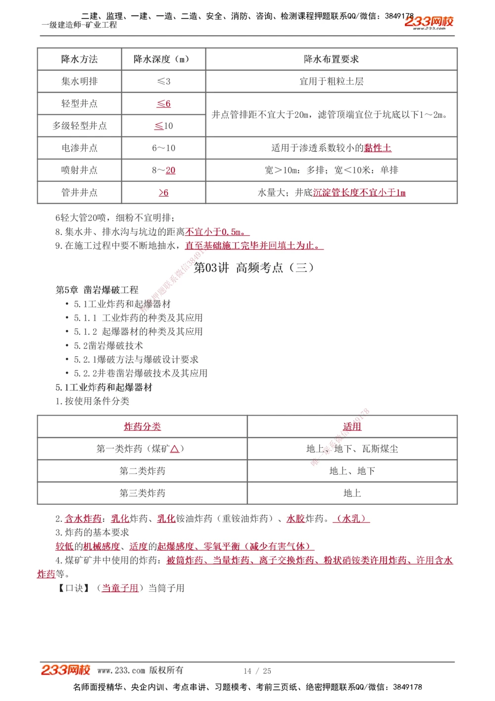 1-3_2026年一级建造师_2026年一建矿业_2025年一建矿业SVIP_04-冲刺串讲✿考点强化✿小灶集训_04-矿业《高频考点班》陈辉233