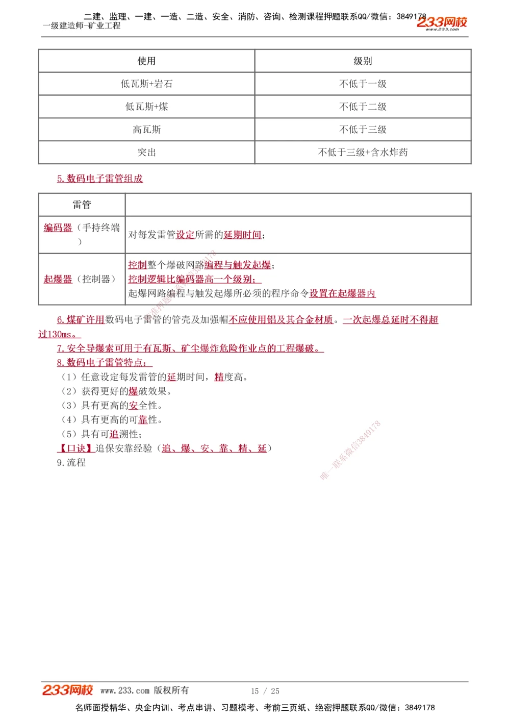 1-3_2026年一级建造师_2026年一建矿业_2025年一建矿业SVIP_04-冲刺串讲✿考点强化✿小灶集训_04-矿业《高频考点班》陈辉233