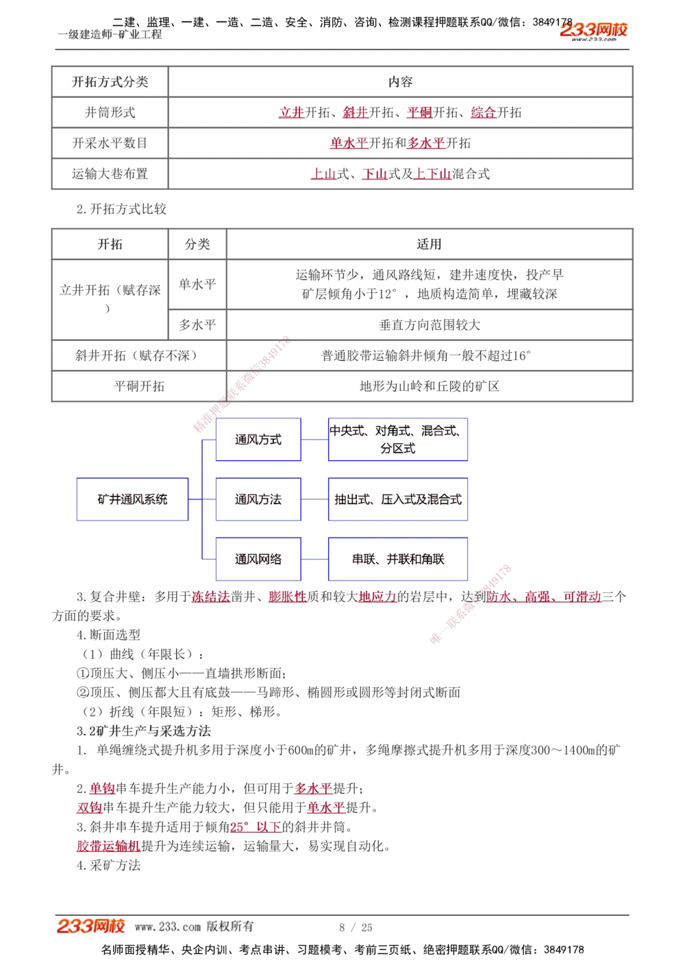 1-3_2026年一级建造师_2026年一建矿业_2025年一建矿业SVIP_04-冲刺串讲✿考点强化✿小灶集训_04-矿业《高频考点班》陈辉233