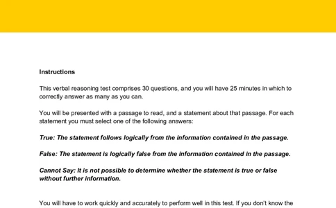 VerbalReasoningTest8-Questions_2025春招题库汇总_八大题库-1_04八大汇总_信永中和_专业题综合知识-参考_英文题_VerbalReasoningTests