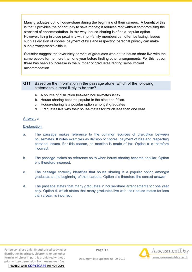 VerbalComprehensionTest1-Solutions_2025春招题库汇总_八大题库-1_04八大汇总_信永中和_专业题综合知识-参考_英文题_VerbalReasoningTests
