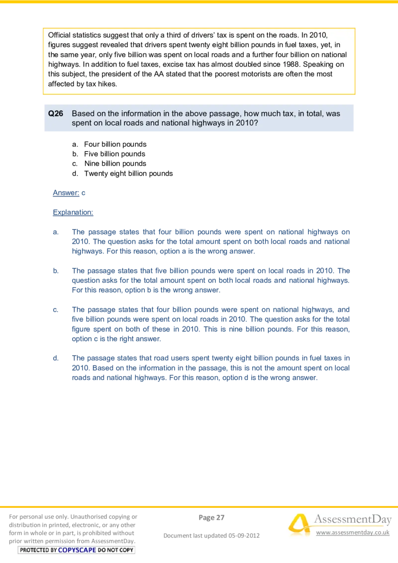 VerbalComprehensionTest1-Solutions_2025春招题库汇总_八大题库-1_04八大汇总_信永中和_专业题综合知识-参考_英文题_VerbalReasoningTests
