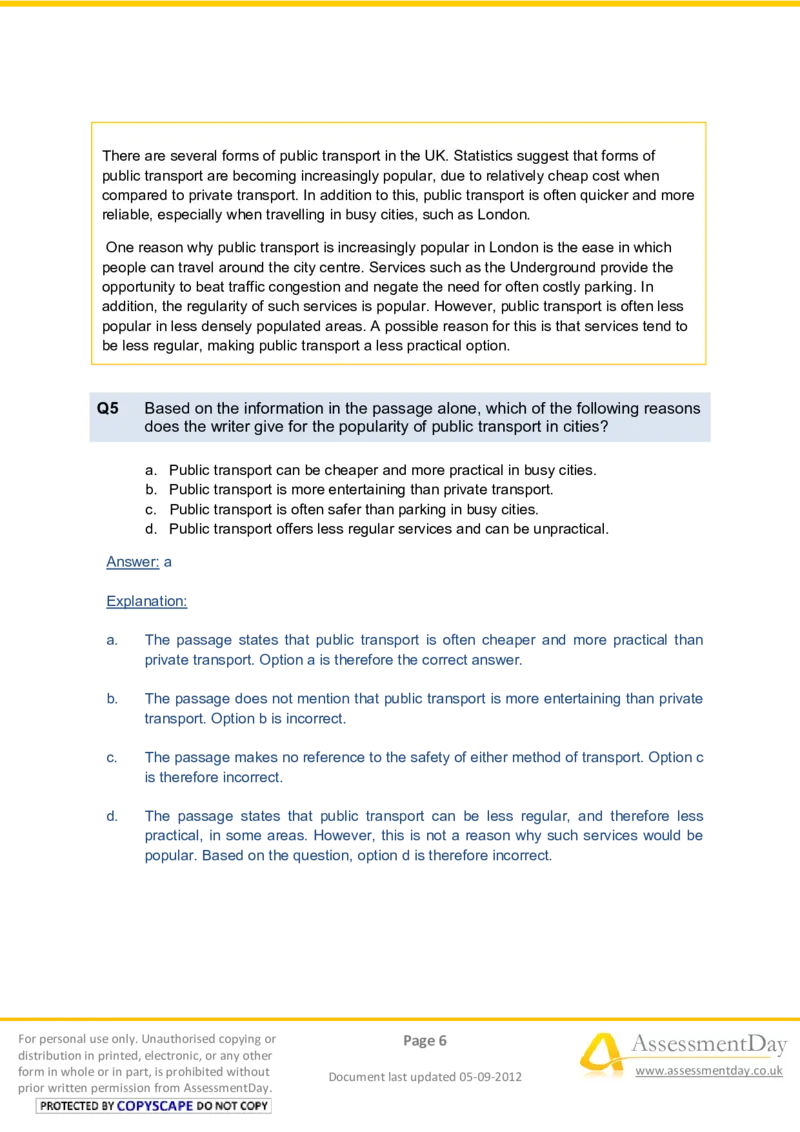 VerbalComprehensionTest1-Solutions_2025春招题库汇总_八大题库-1_04八大汇总_信永中和_专业题综合知识-参考_英文题_VerbalReasoningTests