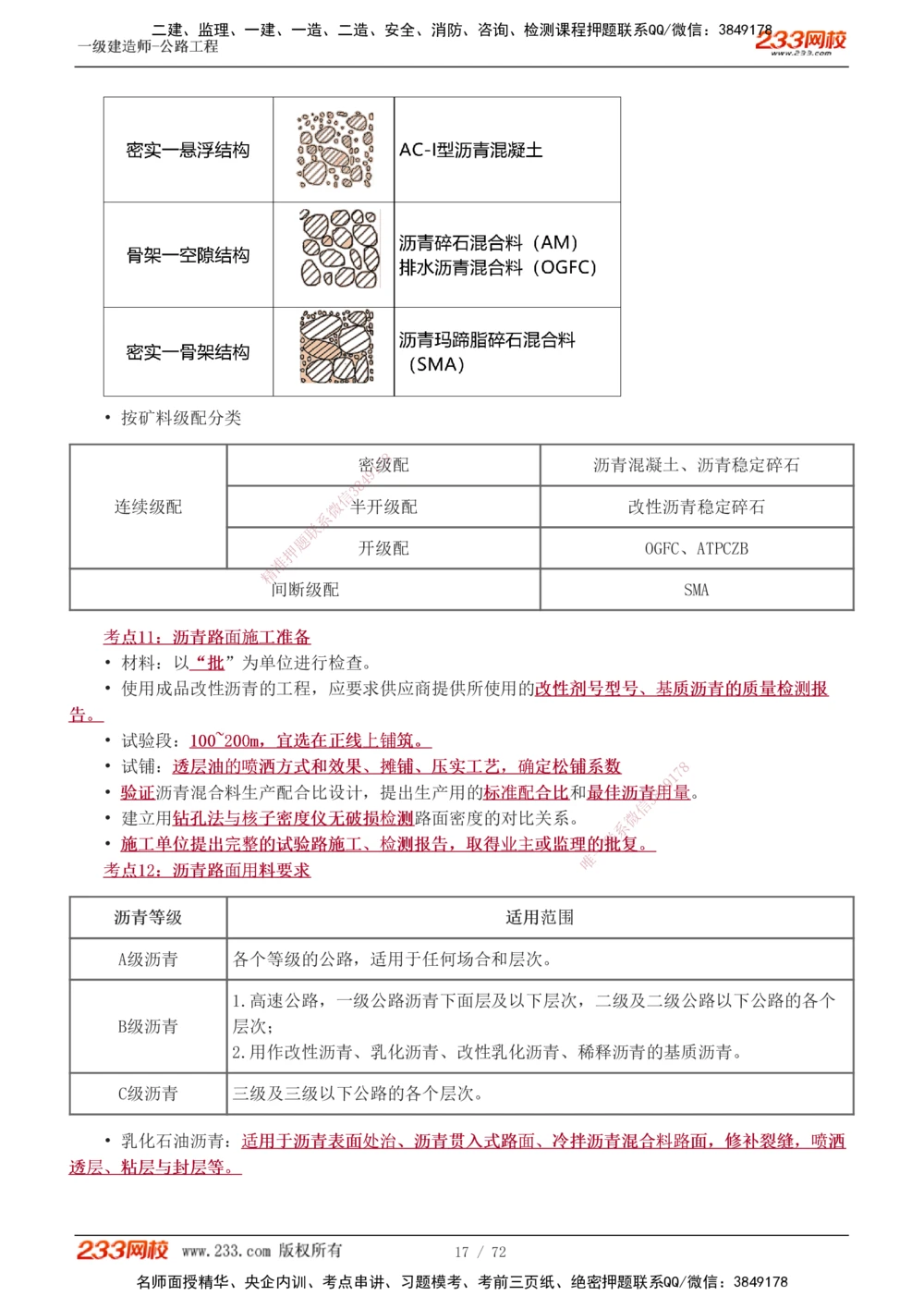 1-15_2026年一级建造师_2026年一建公路_2025年一建公路SVIP_04-冲刺串讲✿考点强化✿小灶集训_20-公路《高频考点班》安慧233