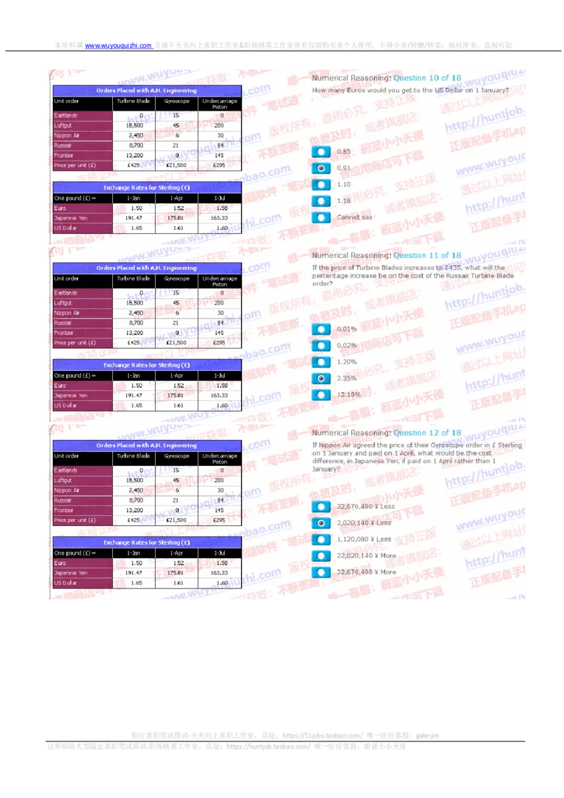 汇丰2019招聘SHL题型1122在线测试真题及答案英文版_2025春招题库汇总_外资银行题库_23汇丰_2019年历次OT真题及答案解析