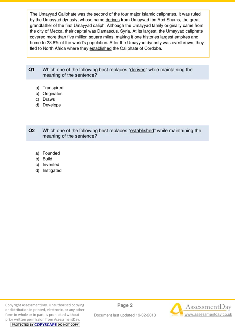 VerbalComprehensionTest5-Questions_2025春招题库汇总_十大行测题库_2023年十大热门题库更新中_05、TalentQ汇总_TalentQ测试题（适合大多数外资银行以及其他企业）_VerbalReasoning