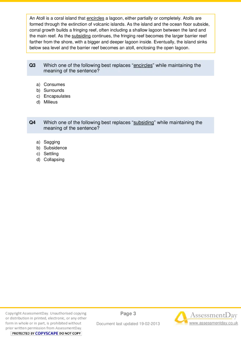 VerbalComprehensionTest5-Questions_2025春招题库汇总_十大行测题库_2023年十大热门题库更新中_05、TalentQ汇总_TalentQ测试题（适合大多数外资银行以及其他企业）_VerbalReasoning
