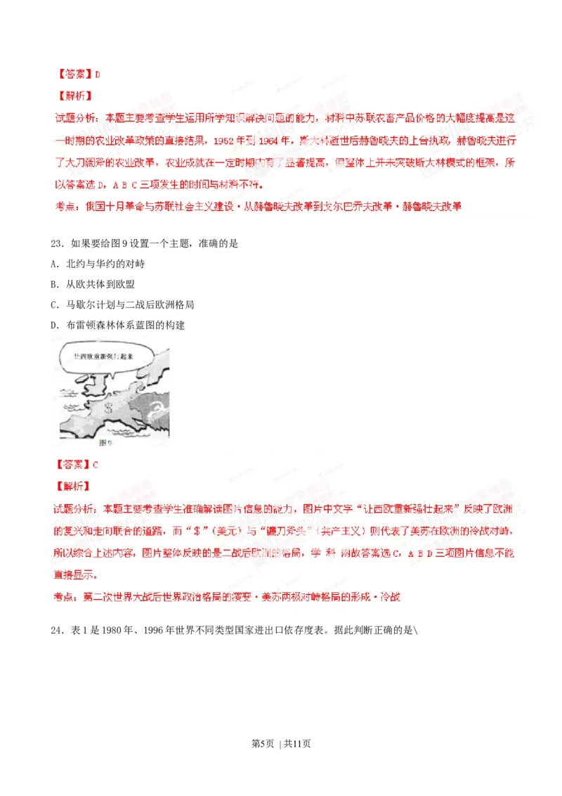 2014年高考历史试卷（福建）（解析卷）_历史历年高考真题_新&middot;Word版2008-2025&middot;高考历史真题_历史（按年份分类）2008-2025_2014&middot;历史高考真题
