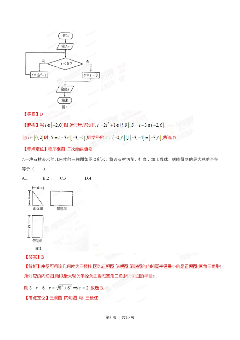 2014年高考数学试卷（理）（湖南）（解析卷）_历年高考真题合集_数学历年高考真题_新&middot;PDF版2008-2025&middot;高考数学真题_数学（按年份分类）2008-2025_2014&middot;高考数学真题