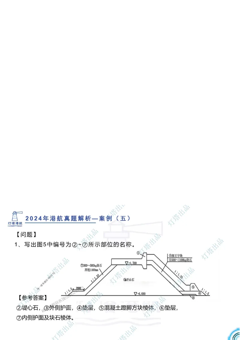 2024年2023年真题案例讲义+答案_2026年一级建造师_2026年一建港航_2025年一建港航SVIP_03-习题精析✿实战特训✿模考通关_07-港航《真题案例班》灯塔SMR