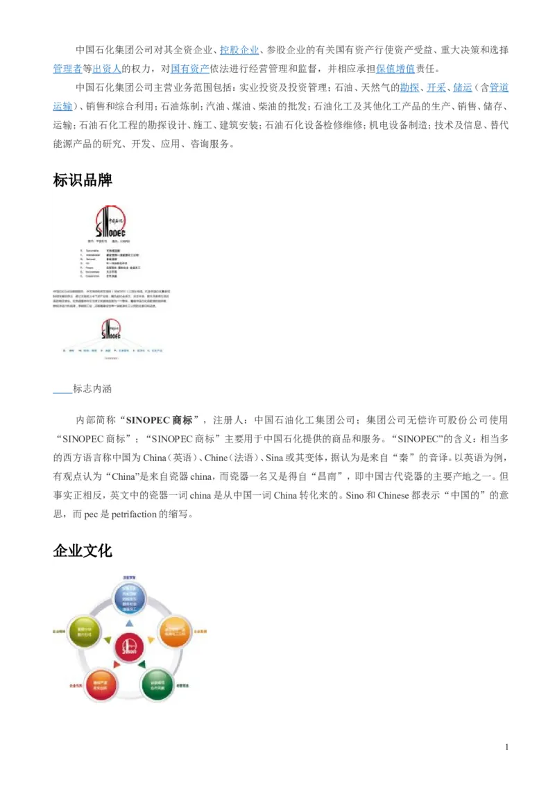 中国石油化工集团（中石化）简介知识_三桶油_中石化笔试_1-中国石化(中石化)招聘笔试讲义宝典