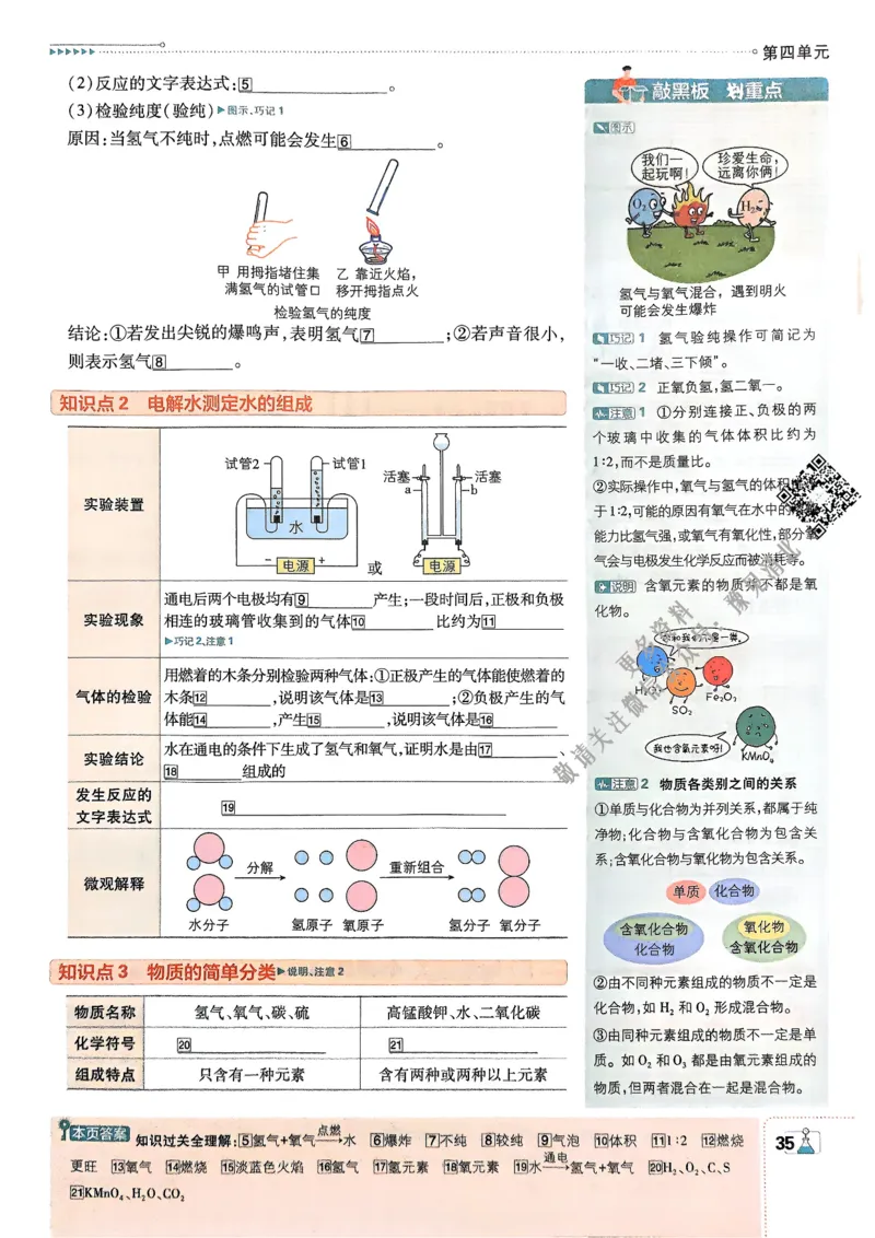 2026版初中必刷题化学9年级上册狂K重点