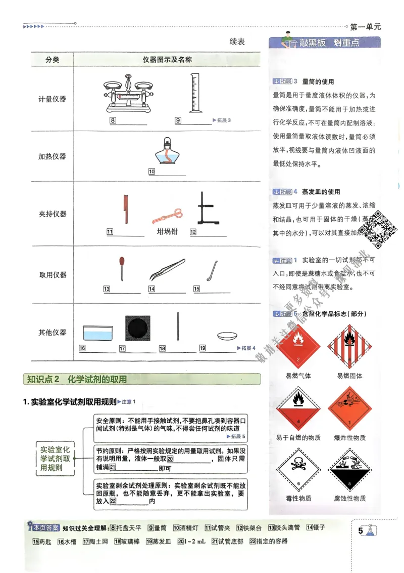 2026版初中必刷题化学9年级上册狂K重点