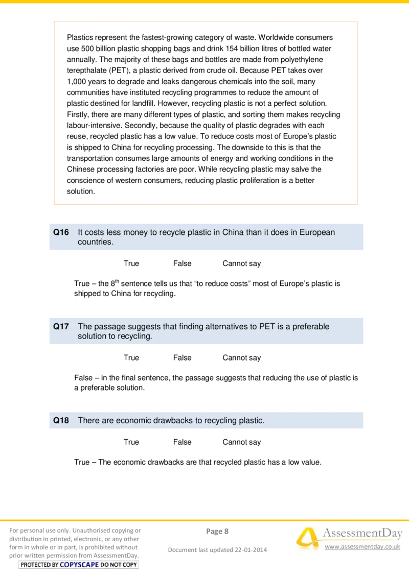 VerbalReasoningTest7-Solutions_2025春招题库汇总_八大题库-1_04八大汇总_信永中和_专业题综合知识-参考_英文题_VerbalReasoningTests