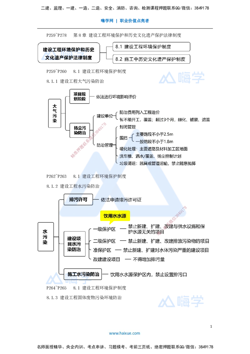 15.2025杜诗乐-考前拔分速成-第8章建设工程环境保护和历史文化遗产保护法律制度_2026年一建法规_2025年一建法规SVIP_04-冲刺串讲✿考点强化✿小灶集训_讲义