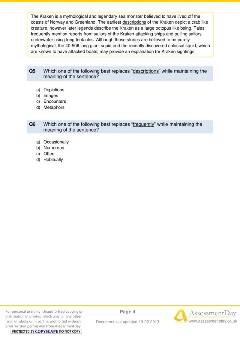VerbalComprehensionTest6-Questions_2025春招题库汇总_八大题库-1_04八大汇总_信永中和_专业题综合知识-参考_英文题_VerbalReasoningTests