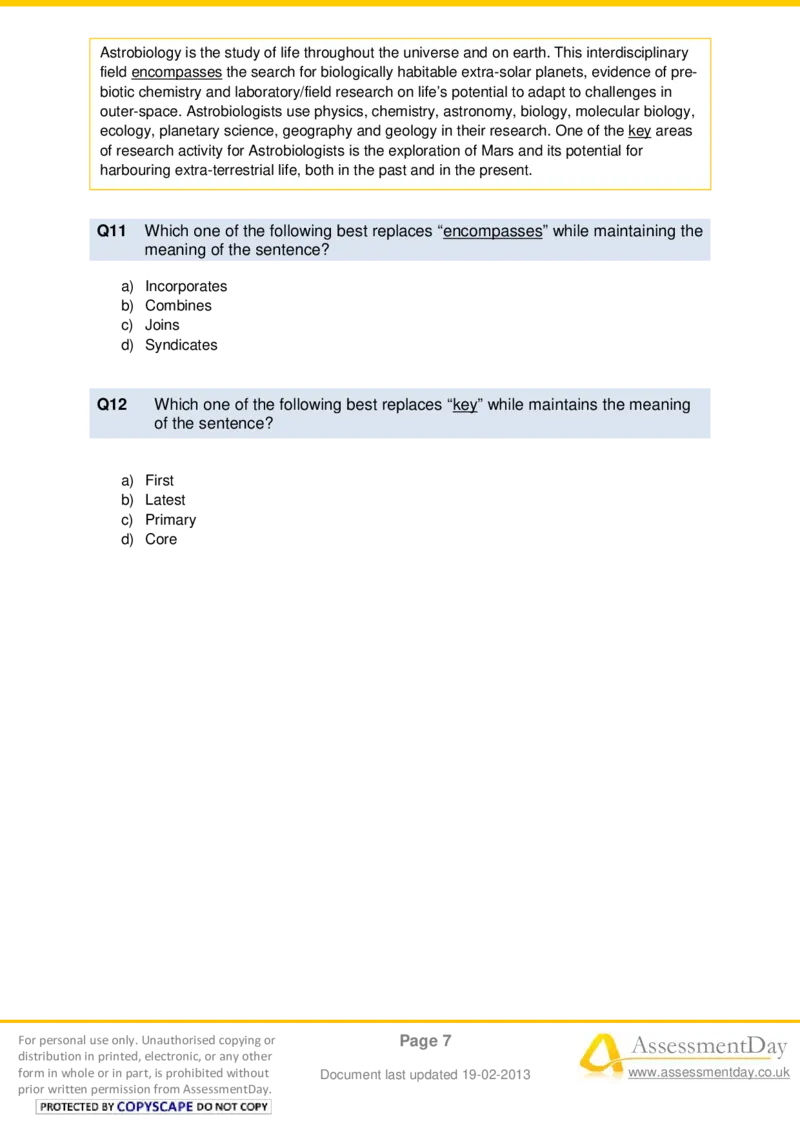 VerbalComprehensionTest6-Questions_2025春招题库汇总_八大题库-1_04八大汇总_信永中和_专业题综合知识-参考_英文题_VerbalReasoningTests