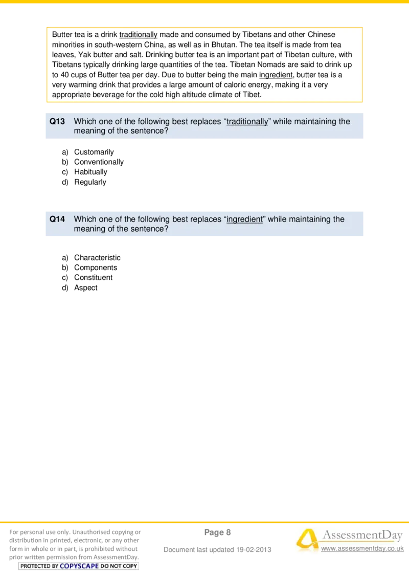 VerbalComprehensionTest6-Questions_2025春招题库汇总_八大题库-1_04八大汇总_信永中和_专业题综合知识-参考_英文题_VerbalReasoningTests