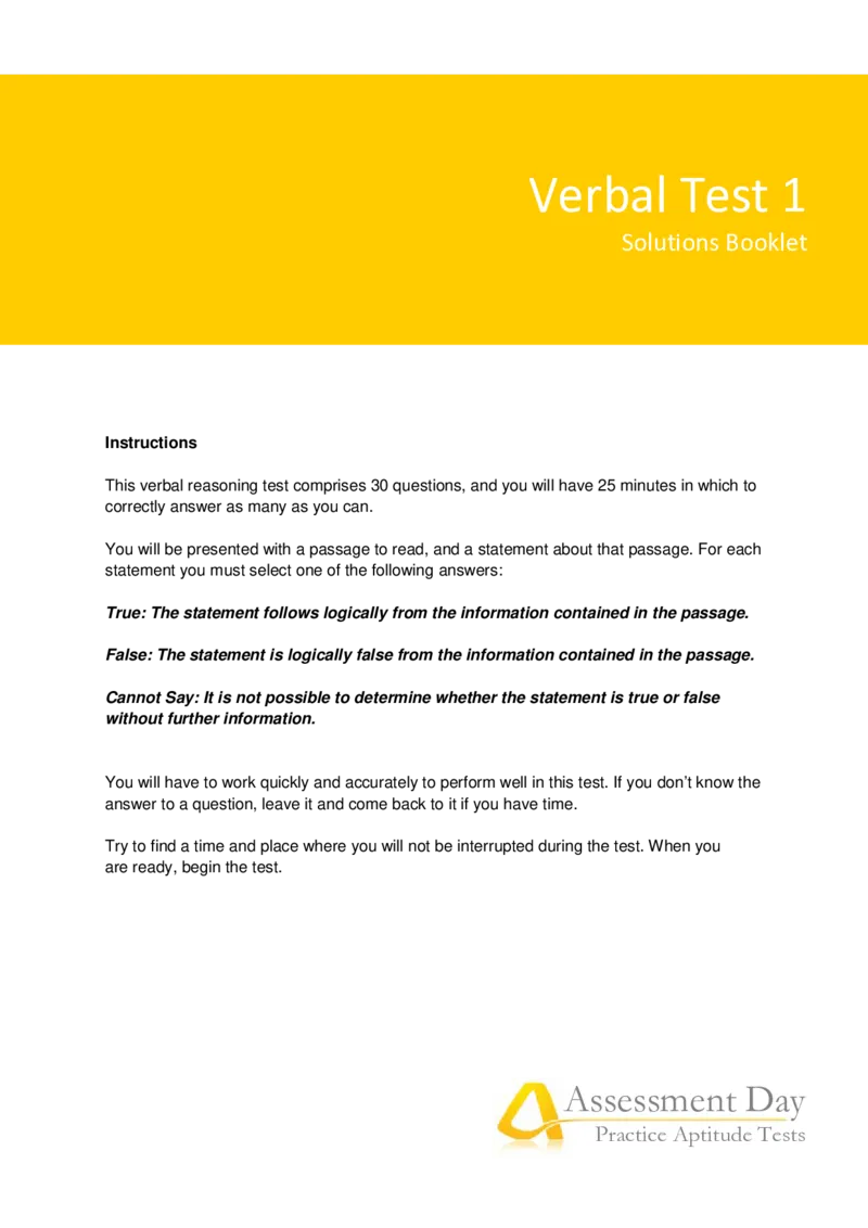 VerbalReasoningTest1-Solutions_2025春招题库汇总_十大行测题库_2023年十大热门题库更新中_05、TalentQ汇总_TalentQ测试题（适合大多数外资银行以及其他企业）_VerbalReasoning